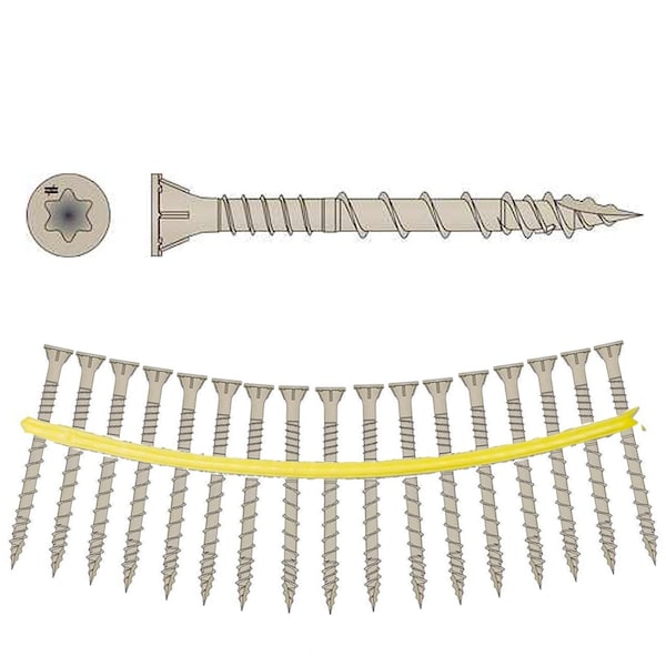 Quikdrive No. 10 x 2in T-25 Tan Collated Decking Screw DSVT2S - main